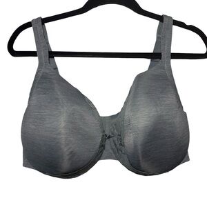 Cacique Lightly Lined Full Coverage Grey Lace Bra W Underwire size 38F